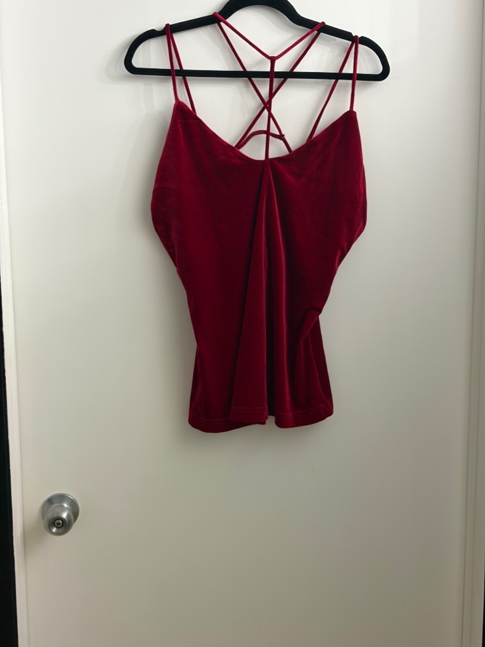 Red Velvet Strappy back tank